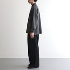 TRIPLE PLEATED EASY TROUSERS #BLACK [A25A05PT03C]