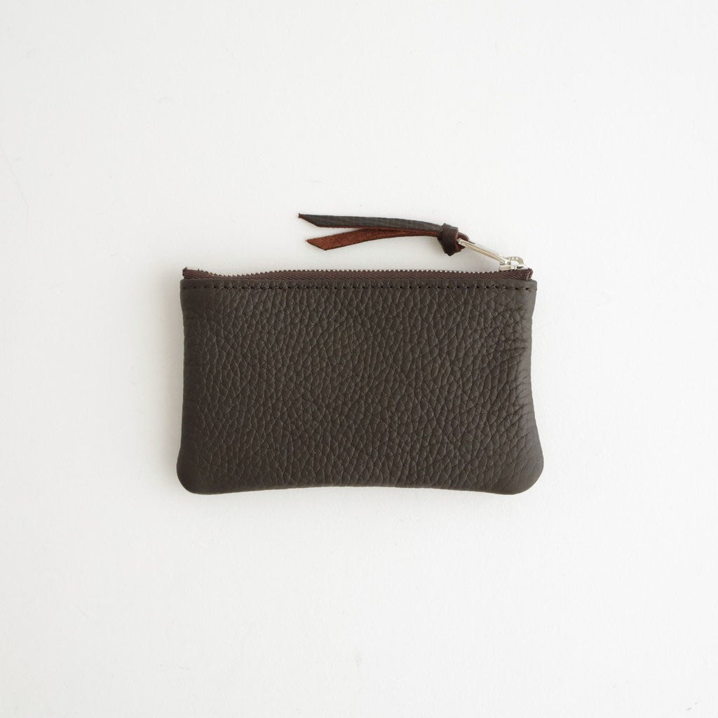 qualquer coisa pouch mini - taurillon #dark brown×dark brown