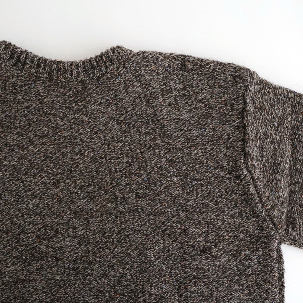 British Wool Crew Neck Knit Made by macalastair #Light Graphite×Gritstone [6033-1302]