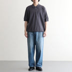 CARIBBEAN SEAISLAND COTTON POLO SHORT SLEEVE #CHARCOAL [BN-26SM-064]