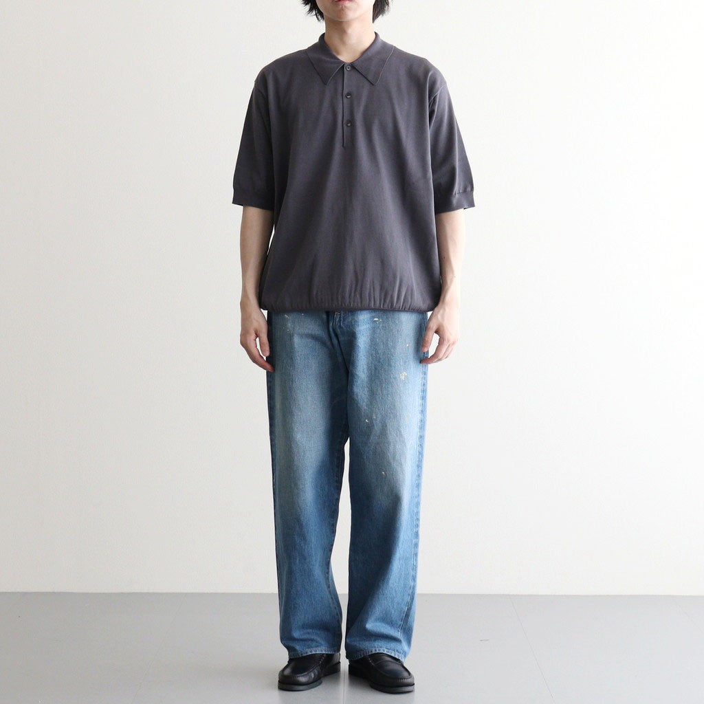 CARIBBEAN SEAISLAND COTTON POLO SHORT SLEEVE #CHARCOAL [BN-26SM-064]