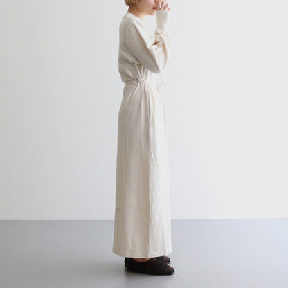 Co/Silk Nep Volume Sleeve Dress #Ivory [BHSW24F11]