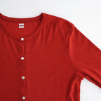 Wool Rib Cardigan #DarkRed [BHSW24F13F26]