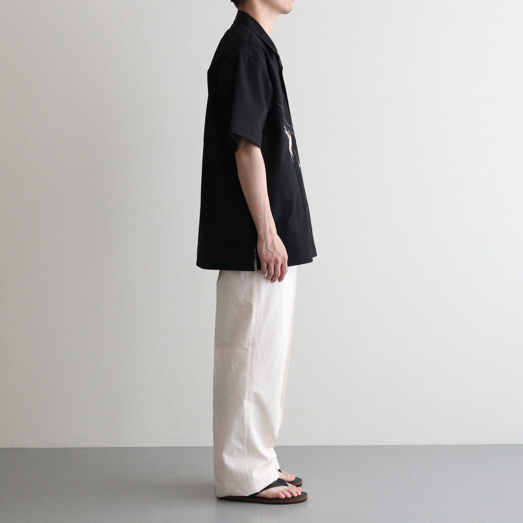 SILK NEP CLOTH SOUVENIR SHIRTS (Short-sleeve) #ONYX [251OJ-SH14]