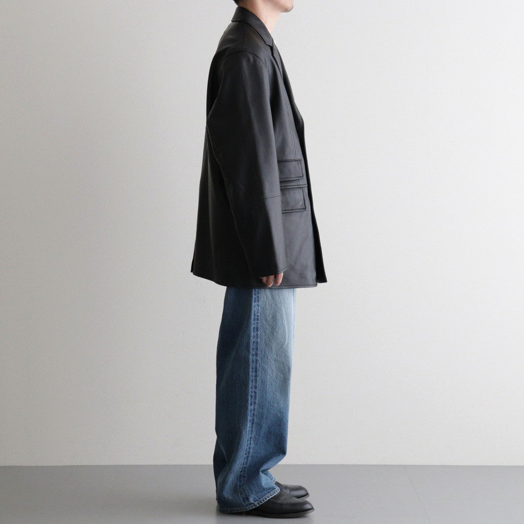 DOUBLE BREASTED JKT #BLACK [SH-62-C-SHEEP-4]