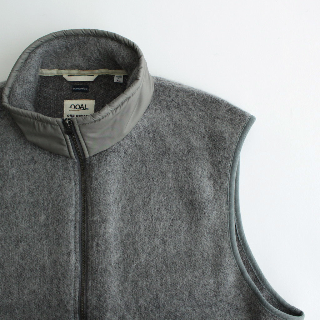 Zip-Up Mohair Vest #Heather Gray [S24FN030]