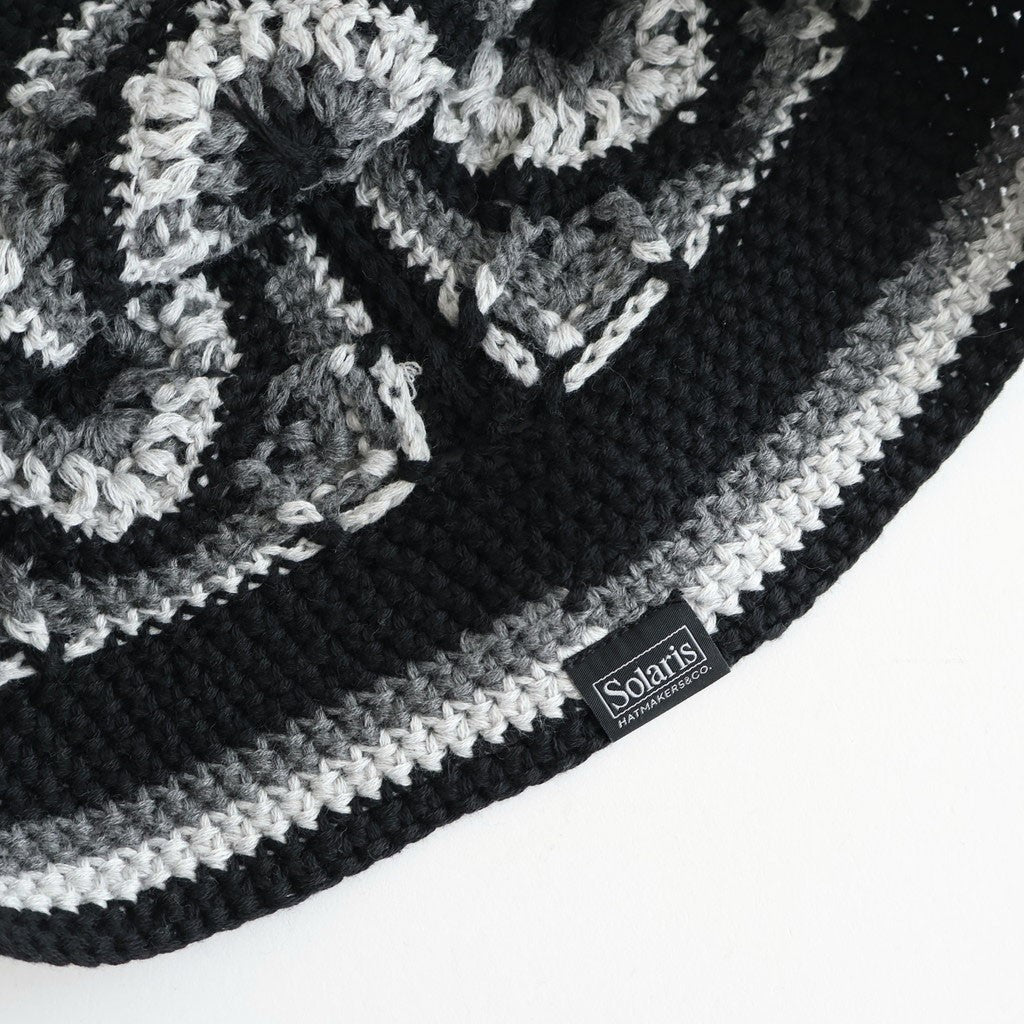 CROCHET HAT - SUNBIRD #BLACK [X01001]