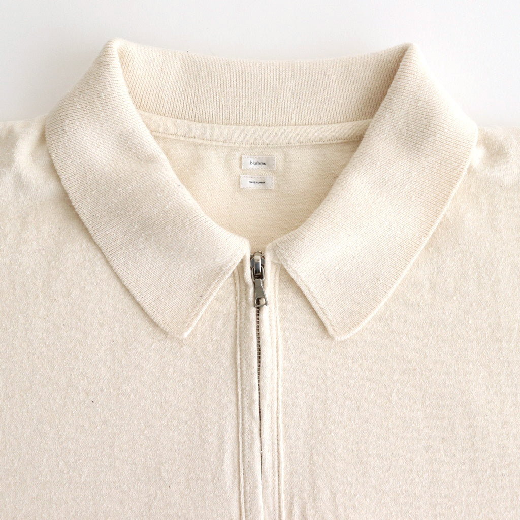 Co/Silk Nep Harf-Zip Shirt #Ivory [BHS25S037]