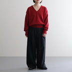 羊絨V領套頭衫 #紅色 [NEP-AW2415UNI]
