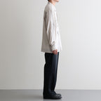 ORIGINAL PRINTED OPEN COLLAR SHIRTS (ANIMAL DRAWING) Long-sleeve #IVORY [261OJ-SH18]