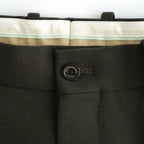 FLAT FRONT WIDE TROUSERS #D.OLIVE [A26C15PT02C]