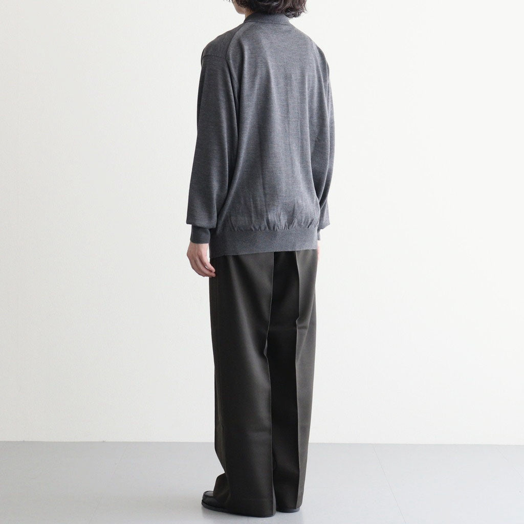 FLAT FRONT WIDE TROUSERS #D.OLIVE [A26C15PT02C]