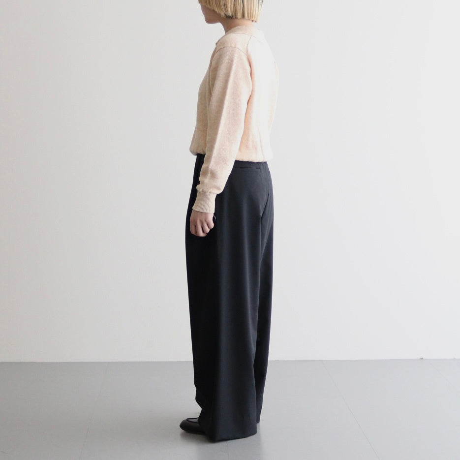 WASHED HIGH COUNT LINEN POLO SKIPPER #CREAM [BN-25SL-022]