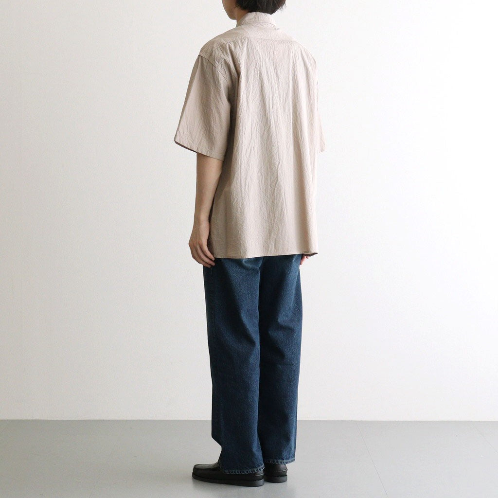 Hard Twist Chambray Work Shirt S/S #Beige [bROOTS26S4]