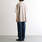 Hard Twist Chambray Work Shirt S/S #Beige [bROOTS26S4]