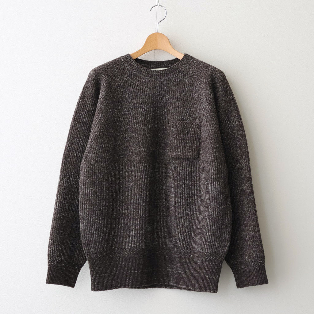 BLENDED KEMPI CREW-NECK SWEATER #BARK [252OJ-KN01]