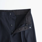 Wool Tropical 2tuck Wide Tapered Trousers #Navy [NEP-SS2605]