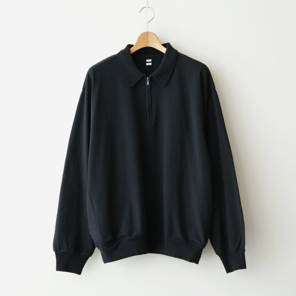 Co/Silk Nep Harf-zip P/O #Black [BHS25S037F26]