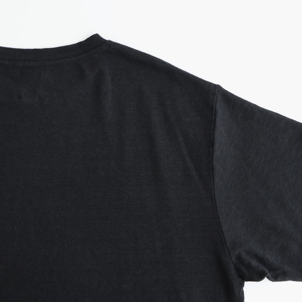 NORMANDY LINEN T-SHIRT #BLACK [BN-26SM-071]