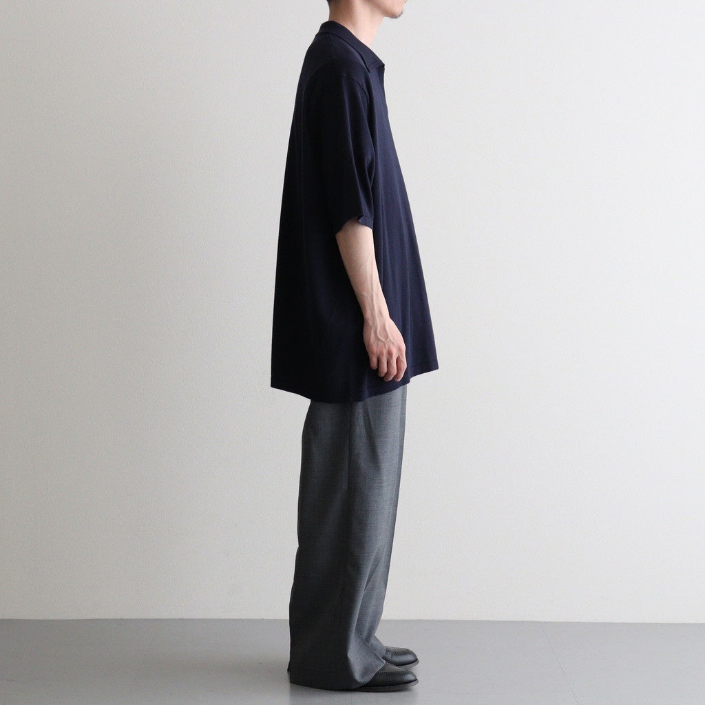 SILK COTTON SKIPPER KNIT #NAVY [26S-BIS-KN66]