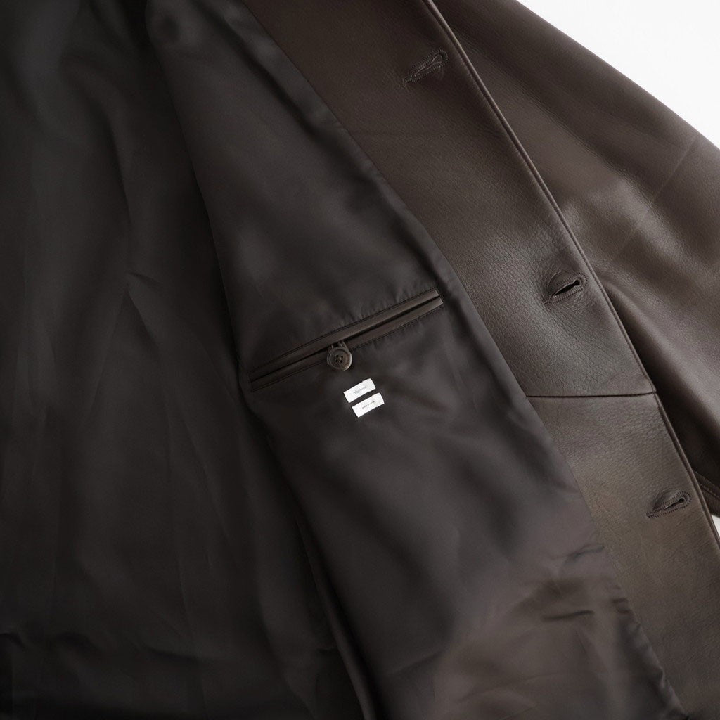 Steer Leather Coverall #DarkBrown [BHS25F002F26]