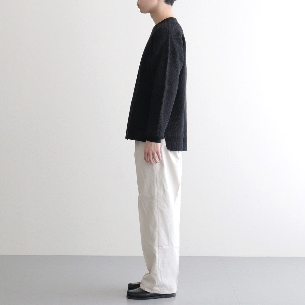 HEAVY WAFFLE TOP #INK BLACK [PMAU-CL01]