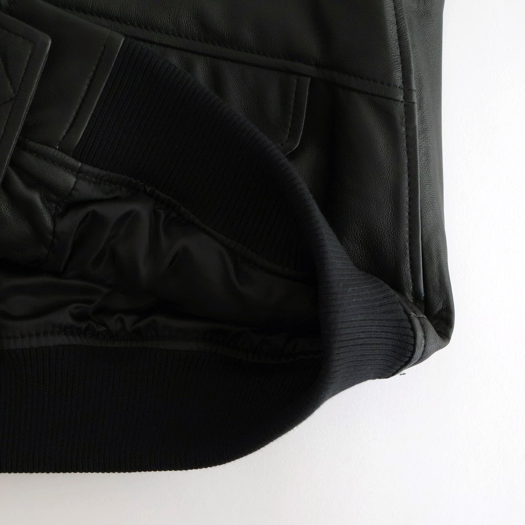 HIGH NECK BLOUSON #BLACK [SH-68-C-SHEEP-4]