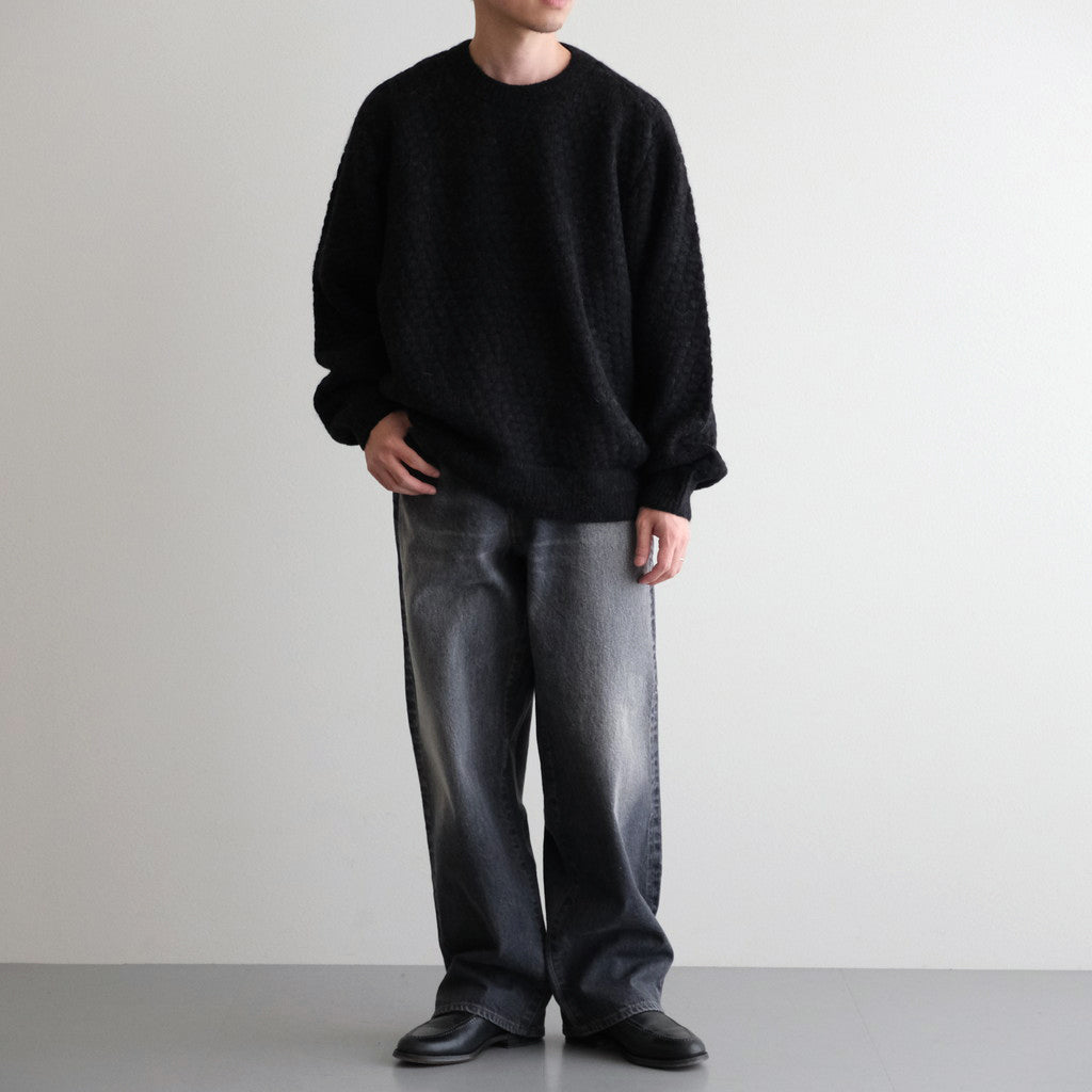 Baby Alpaca Knit P/O #MelangeBlack [BHS25F013] – Diffusion