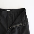 HOPSACK WIDE POCKET TROUSERS #CHARCOAL [PMAT-PT06]