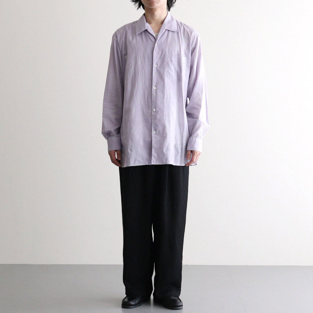 ITALIAN OPEN COLLAR SHIRT #LAVENDER [A26A23SH03C]