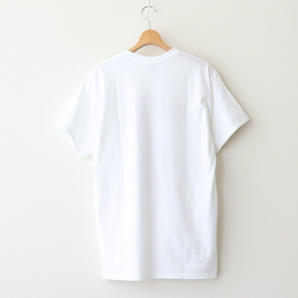 SHORT SLEEVE PRINT-T "NO SWEAT" #WHITE [DNA25T03]