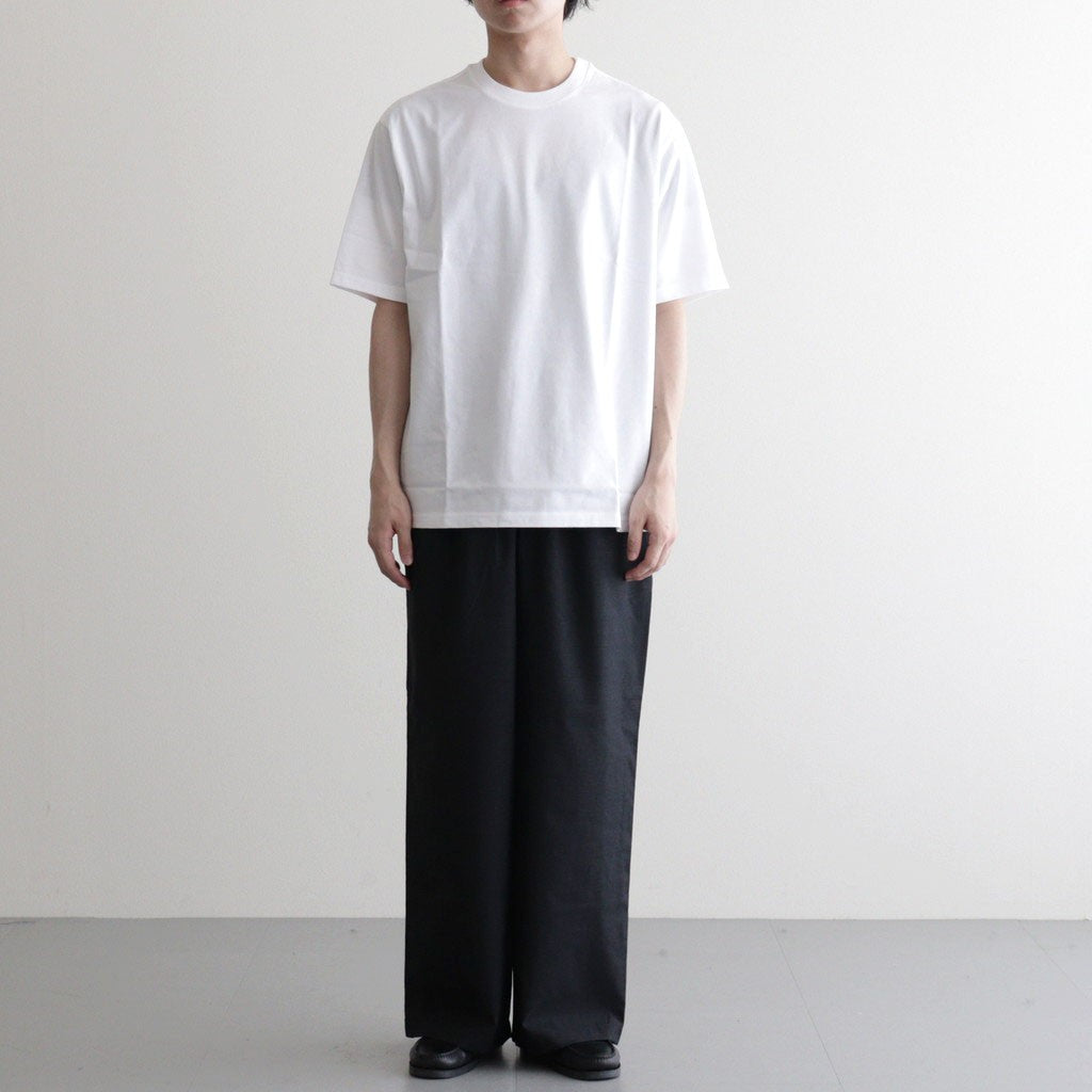 WIDE CYLINDER FIT EASY PANTS #CHAMBRAY BLACK [M26A11PT01C]