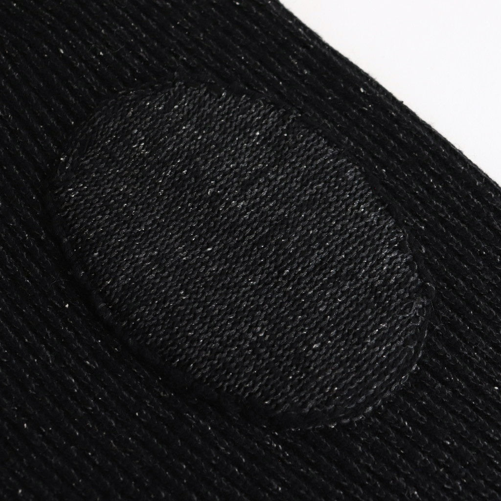 SILK NEP WOOL MOCK-NECK SWEATER #ONYX BLACK [242OJ-KN04]