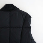 HIGH-COUNT SILK PUFF VEST #BLACK [252OJ-VT02]