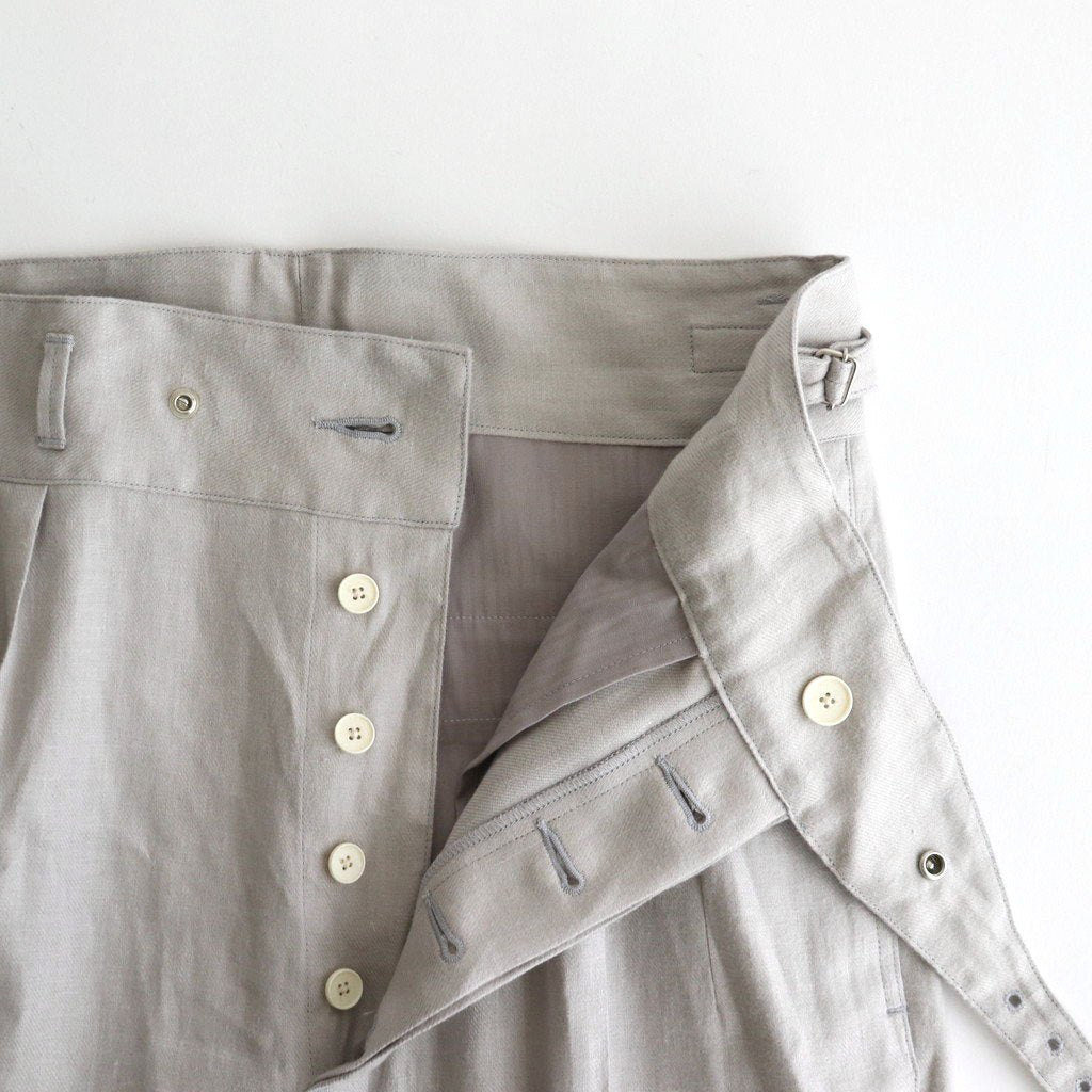 SIDE BUCKLE GURKHA TROUSER #PEWTER [251OJ-PT09]