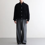 PUFFED MANDARIN COLLAR WORK JACKET #BLACK [A25C13BL01C]