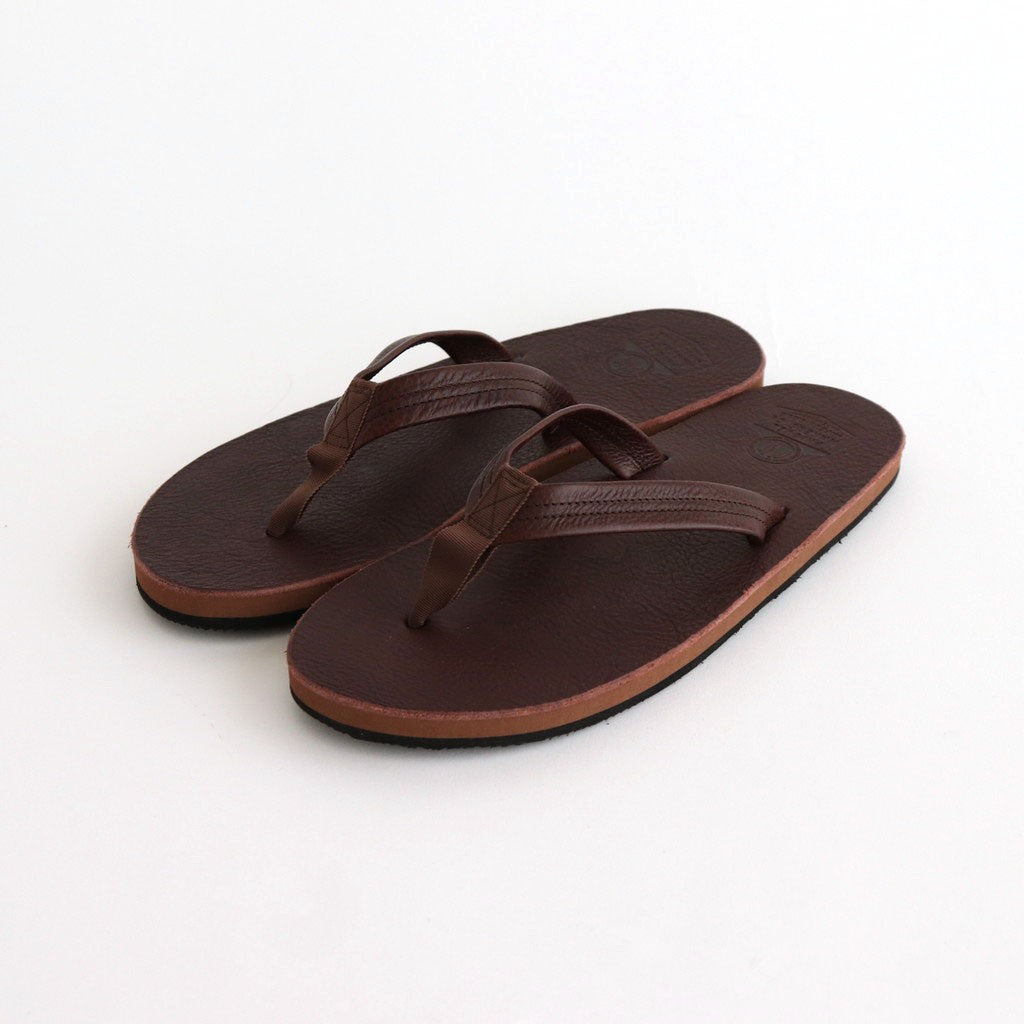 LEATHER BEACH SANDALS #BROWN [PMAT-SH02]