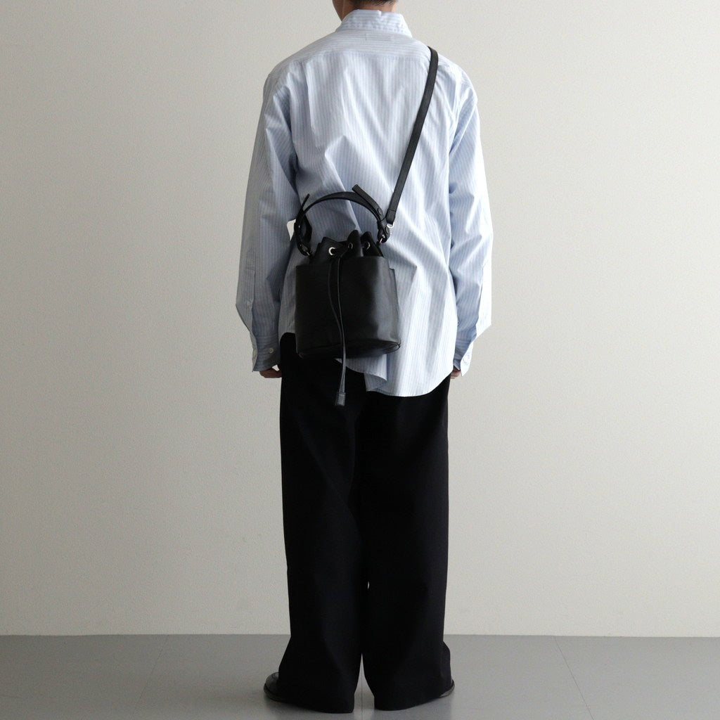 DRAWSTRING BAG #BLACK [BG-48-C-COW-5]