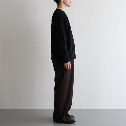 DOUBLE PLEATED TROUSERS #DARK BROWN [A24C17PT02C]