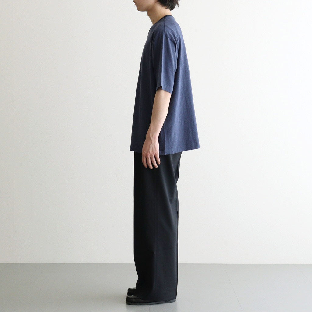 Wool Tropical 2tuck Wide Tapered Trousers #Navy [NEP-SS2605]