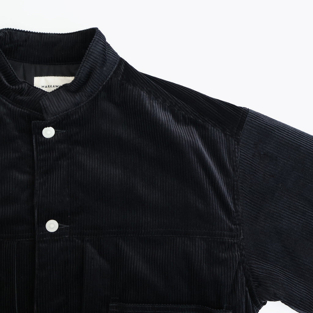 PUFFED MANDARIN COLLAR WORK JACKET #BLACK [A25C13BL01C]