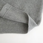 CASHMERE FOX POLO CARDIGAN #GRAY [BN-25FL-044]