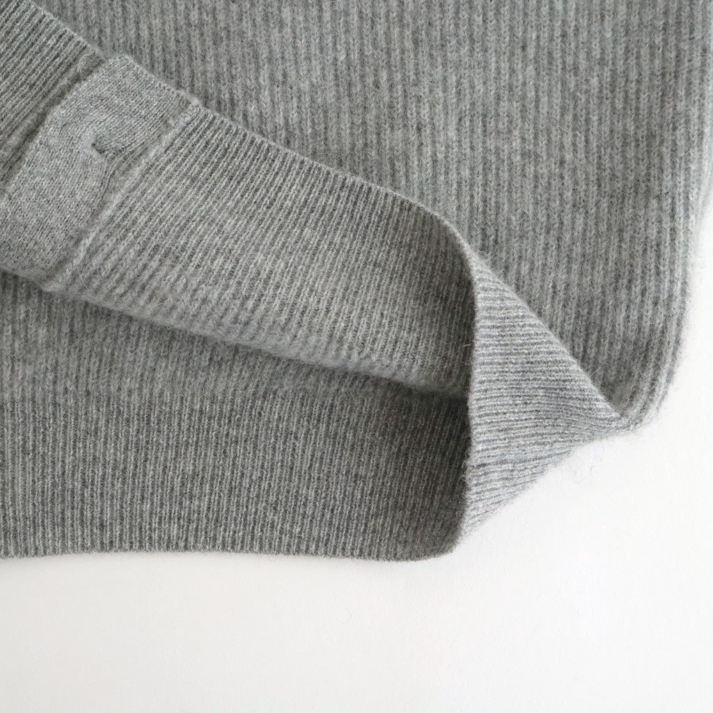 CASHMERE FOX POLO CARDIGAN #GRAY [BN-25FL-044]