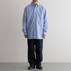 Regular Collar Wind Shirt #Sax [S26SG082]