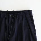 TRIPLE PLEATED EASY TROUSERS #NAVY [A25B03PT01C]