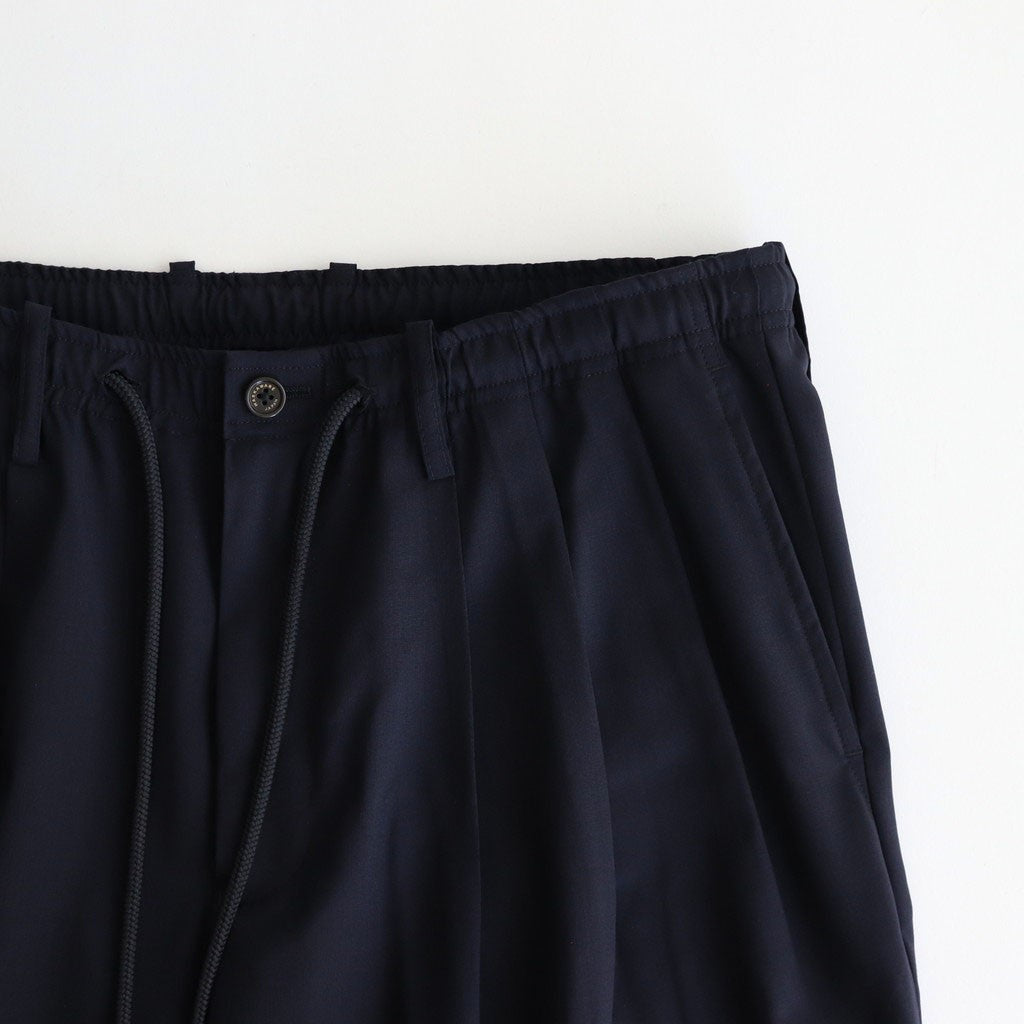 TRIPLE PLEATED EASY TROUSERS #NAVY [A25B03PT01C]