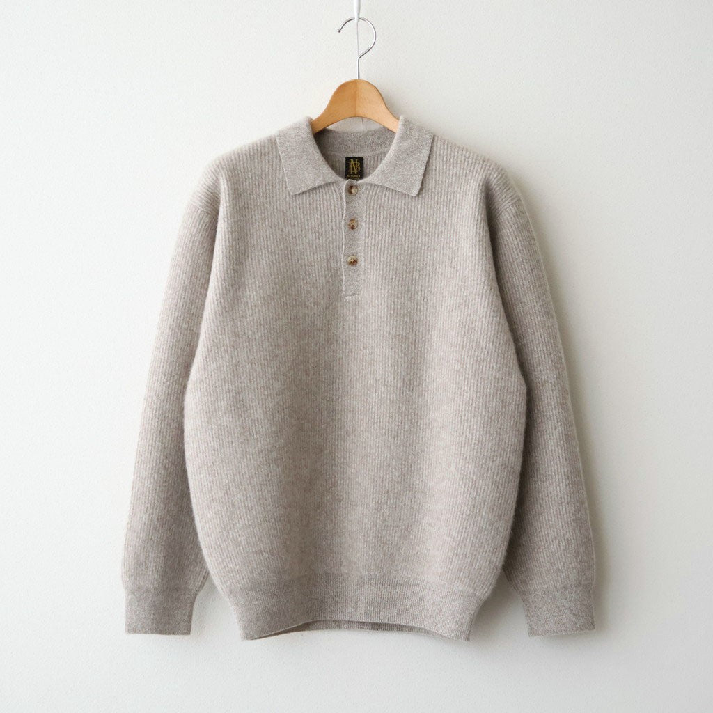 CASHMERE FOX POLO #MIX BEIGE [BN-26FM-061]
