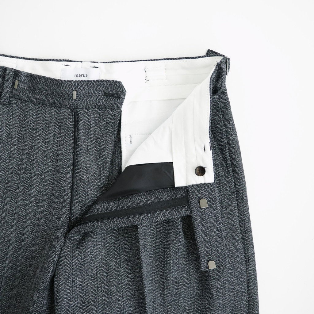 SINGLE PLEAT WIDE TROUSERS #GRAY [M26C20PT01C]