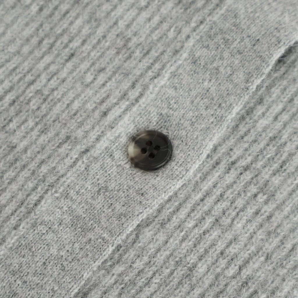 CASHMERE FOX POLO CARDIGAN #GRAY [BN-25FL-044]