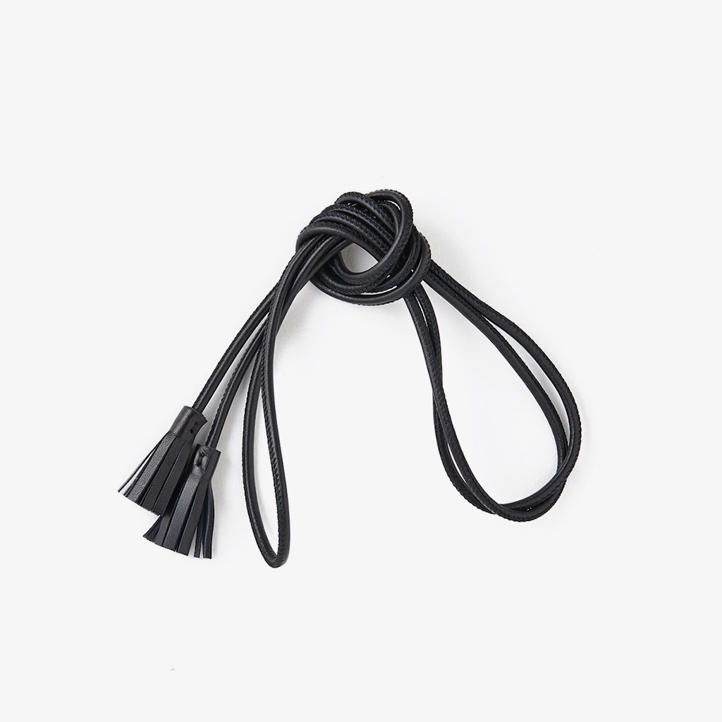 LEATHER STRING BELT #ONYX [252OJ-AC03]
